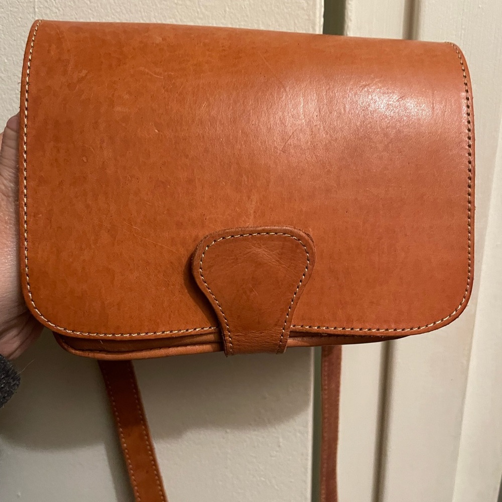 MADE IN GREECE! Small crossbody all leather bag